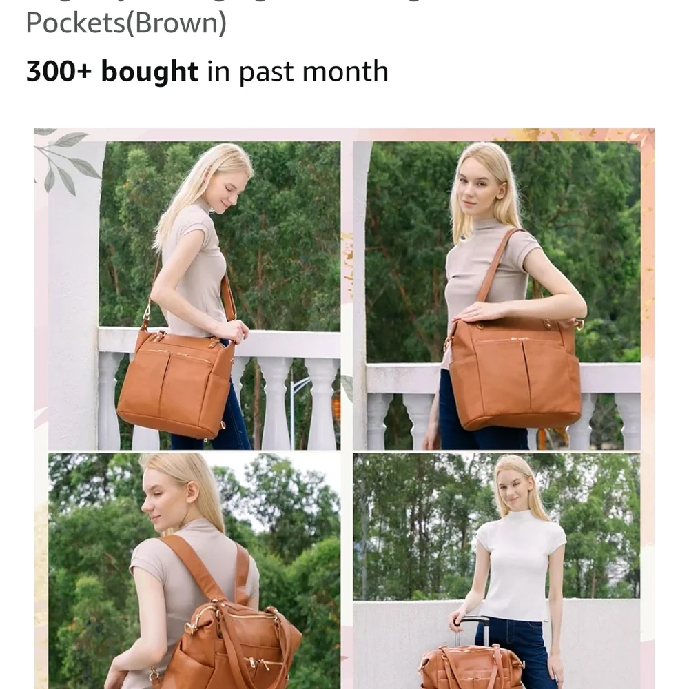 Elegant Brown Leather Tote Bag